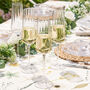 Set Of Four Ribbed Vintage Champagne Flutes, thumbnail 2 of 4