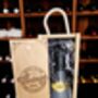 Personalised Wooden Wine Box With Handle – Engraved, thumbnail 4 of 9