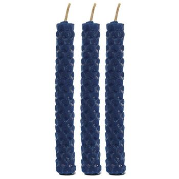 Set Of Six Blue Beeswax Spell Candles, 3 of 3