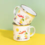 Personalised Children’s Rainy Day Puddle Ducks Enamel Mug, thumbnail 1 of 4