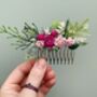 Bright And Light Pink Flower Hair Comb, thumbnail 4 of 6