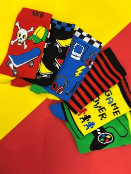 United Oddsocks Game Over Boys Gift Box Set, 2 of 5
