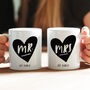 Personalised Mr And Mrs Wedding Set Of Two Mugs, thumbnail 1 of 2
