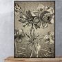 Antique Floral Vanilla Fly Poster 70 X 100, thumbnail 1 of 3