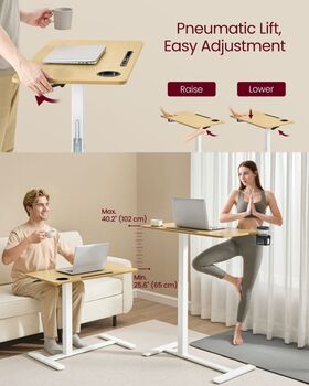 Overbed Table Rolling Standing Desk, 4 of 6