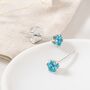 Sterling Silver Aquamarine Cz Micro Stud Earrings, thumbnail 1 of 5