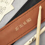 Tan Personalised Leather Drumstick Holder, thumbnail 2 of 4