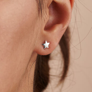 Sterling Silver Star Earrings Teaching Assistant Gift, 3 of 5