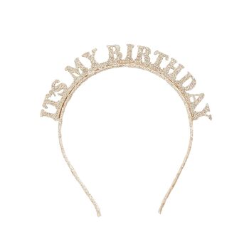Gold Glitter Birthday Headband, 2 of 2