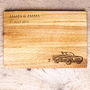 Just Married Personalised Oak Chopping, Serving Board, thumbnail 3 of 6