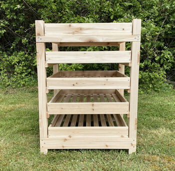 Traditional Five Drawer Wooden Apple Storage Racks Set Of Two, 5 of 9