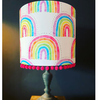 Rainbow Pompom Lampshade, 3 of 6