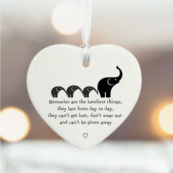 Personalised Porcelain Heart Memories Are The Loveliest Friends And Family, 2 of 2
