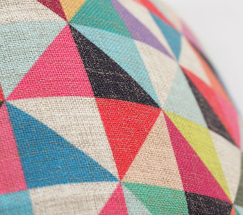 Geometric Linen Cushion Cover, 4 of 5