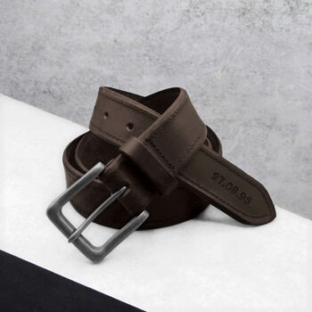 Personalised Thick Men's Leather Belt, 4 of 8