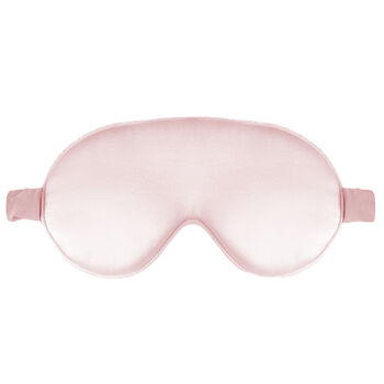Silk Sleep Mask Eye Mask 100% Pure Soft Mulberry Silk Pink Luxury Travel Gift Blackout Hypoallergenic, 3 of 5