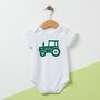 Personalised Tractor Baby Grow, thumbnail 1 of 8