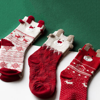 Personalised Christmas Reindeer Socks Box Gift By Studio Hop ...