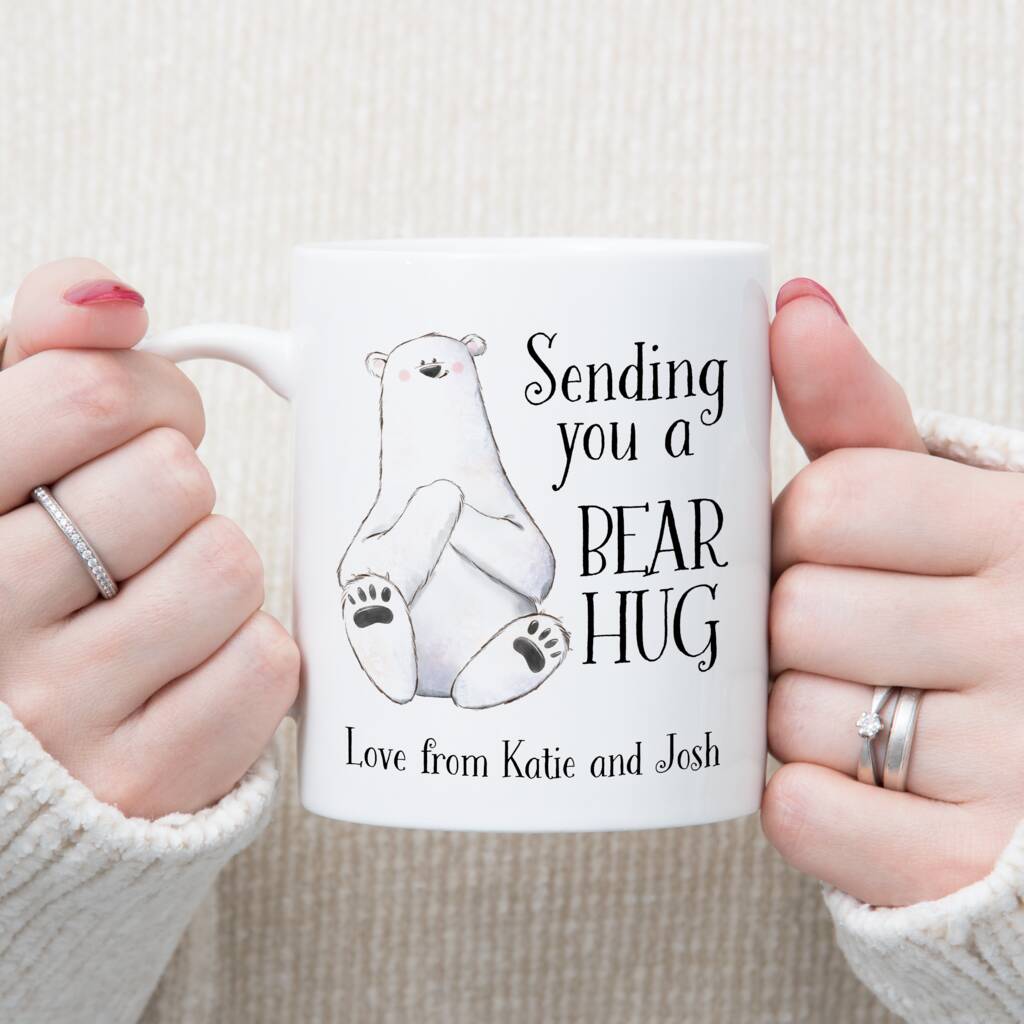 Personalised Sending You A Bear Hug Mug Keepsake By Hope And Halcyon 2010