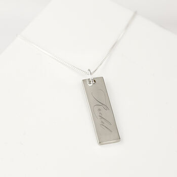 Personalised Silver Script Name Necklace, 3 of 5