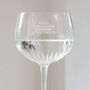 Crystal Cut Gin Glass With Birth Flower Design, thumbnail 2 of 8