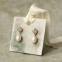 Art Deco Freshwater Pearl Bridal Earrings, thumbnail 3 of 6