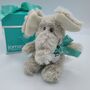 Mini Elephant Soft Toy, Personalised Heart, Boxed, thumbnail 1 of 5