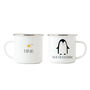 Hot Chocolate Penguin Enamel Mug, thumbnail 1 of 3