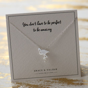 Flamingo Sterling Silver Necklace, 2 of 11
