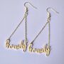 Howdy Script Earrings, thumbnail 1 of 4