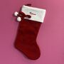 Personalised Embroidered Red Velvet Style Stocking, thumbnail 1 of 6