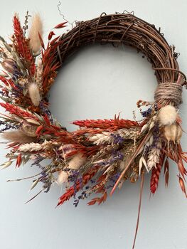 Autumn Dried Flower Small Wreath, 5 of 5