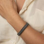 Gunmetal Bead Effect Textured Bracelet, thumbnail 1 of 3