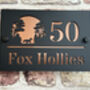 Personalised Fox In Forest Design House Acrylic Number Sign, thumbnail 1 of 6