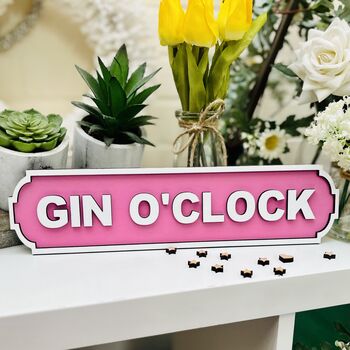 Pink Gin Roadsign 50th Birthday Gift For Her 40th 60th, 3 of 5