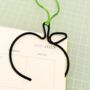 Thank You Teacher Card With Wire Apple Bookmark, thumbnail 5 of 7