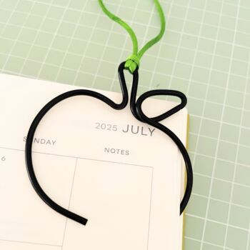 Thank You Teacher Card With Wire Apple Bookmark, 5 of 7