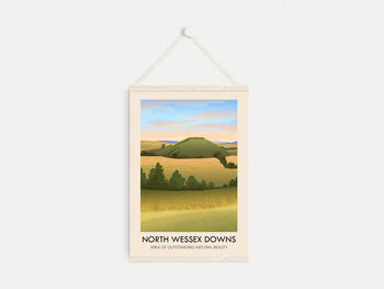 North Wessex Downs Aonb Travel Poster Art Print, 6 of 8