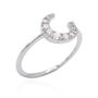 Isabel Crescent Moon Crystal Ring, thumbnail 5 of 7