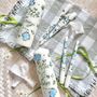 Personalised Blue Floral Hand Painted Candle Unity Set, thumbnail 1 of 9