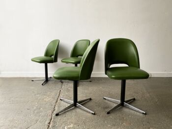 Set Of Four Mid Century 1960s Swivel Chairs, 5 of 12