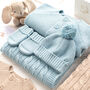 New Baby Boy Blanket, Cardigan, Hat And Mittens Gift Set, thumbnail 11 of 12