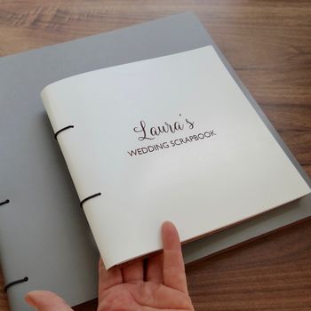 Personalised Leather Wedding Planner Scrapbook, 5 of 11