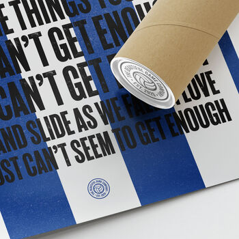 Wigan Athletic 'Can't Get Enough' Football Song Print, 3 of 3