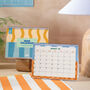 Academic Year A5 Desk Calendar 2026 2027 | Coastal Stripes, thumbnail 1 of 6