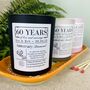 Personalised 60th Diamond Anniversary Meaning Candle, thumbnail 1 of 11