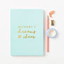 Personalised Dreams And Ideas Foiled Notebook, thumbnail 2 of 8