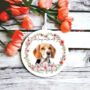 Personalised Beagle Floral Keepsake Gift, thumbnail 1 of 2
