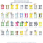 Personalised Welly Boot Family Tea Towel, thumbnail 7 of 11