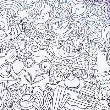 Mermaid Colour In Poster Giant Children's Activity, 3 of 6